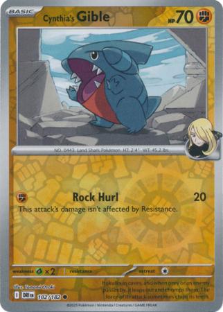 Gible van Cynthia - 102/182 - Reverse