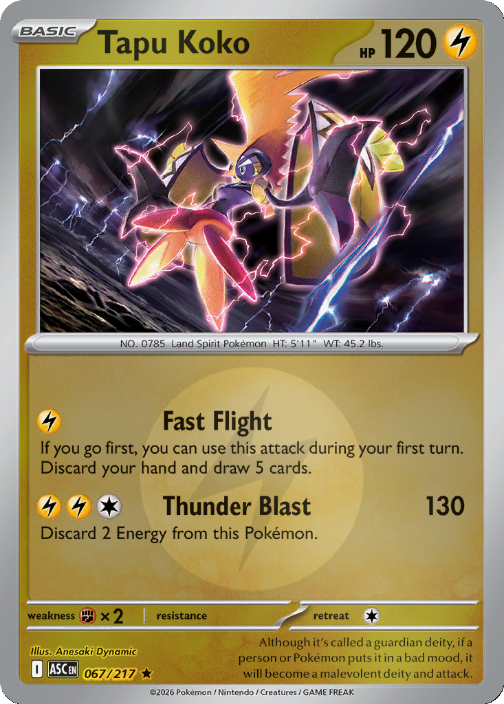 Tapu Koko - 67/217 - Reverse Holo