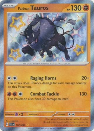 Paldean Tauros Shiny Rare - 172/091