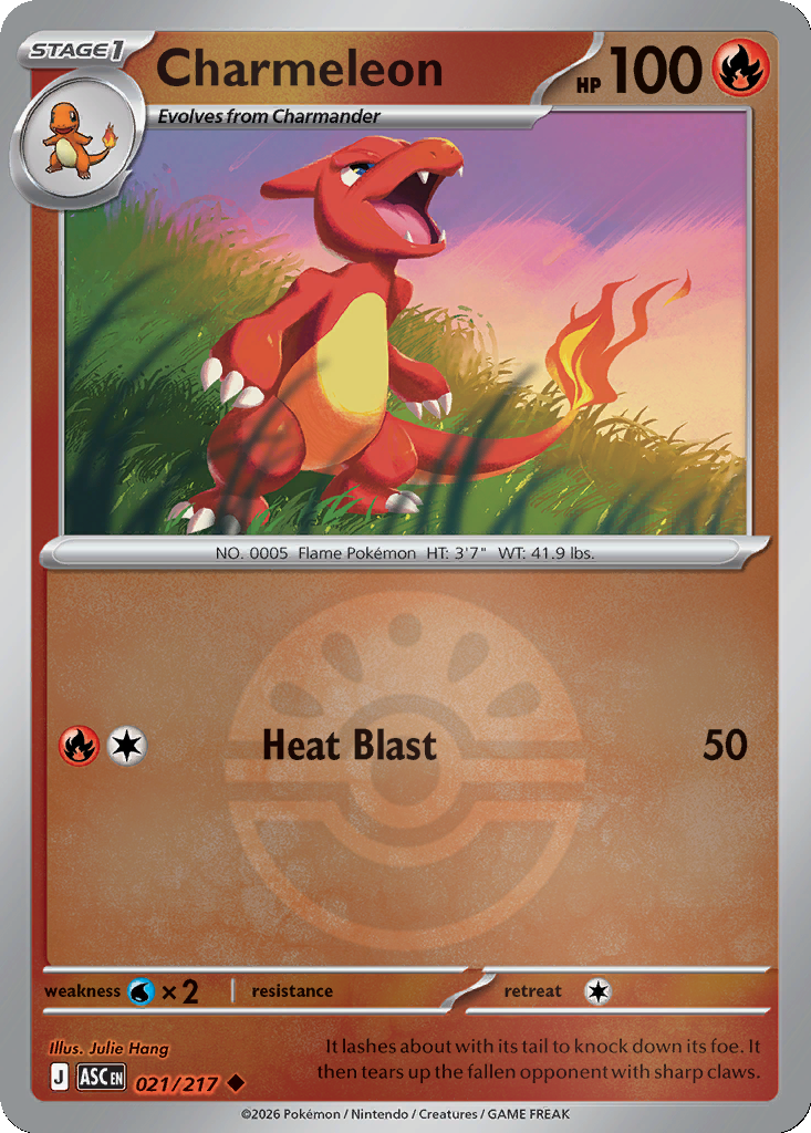 Charmeleon - 21/217 - Friend Ball Holo