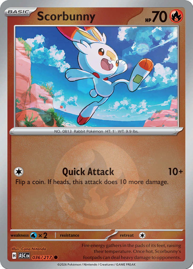 Scorbunny - 36/217 - Reverse Holo