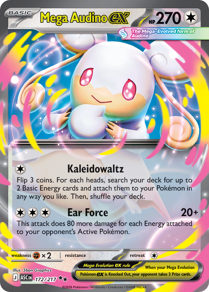 Mega Audino ex - 172/217 - Holo