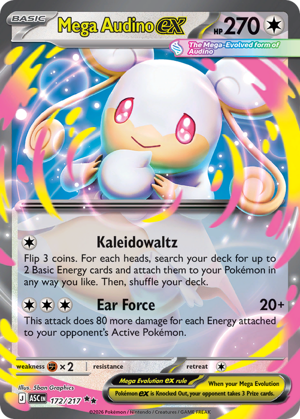 Mega Audino ex - 172/217 - Holo