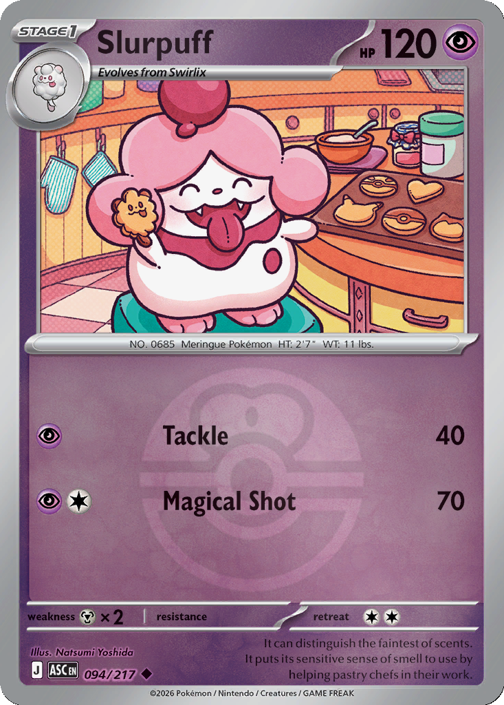 Slurpuff - 94/217 - Love Ball Holo