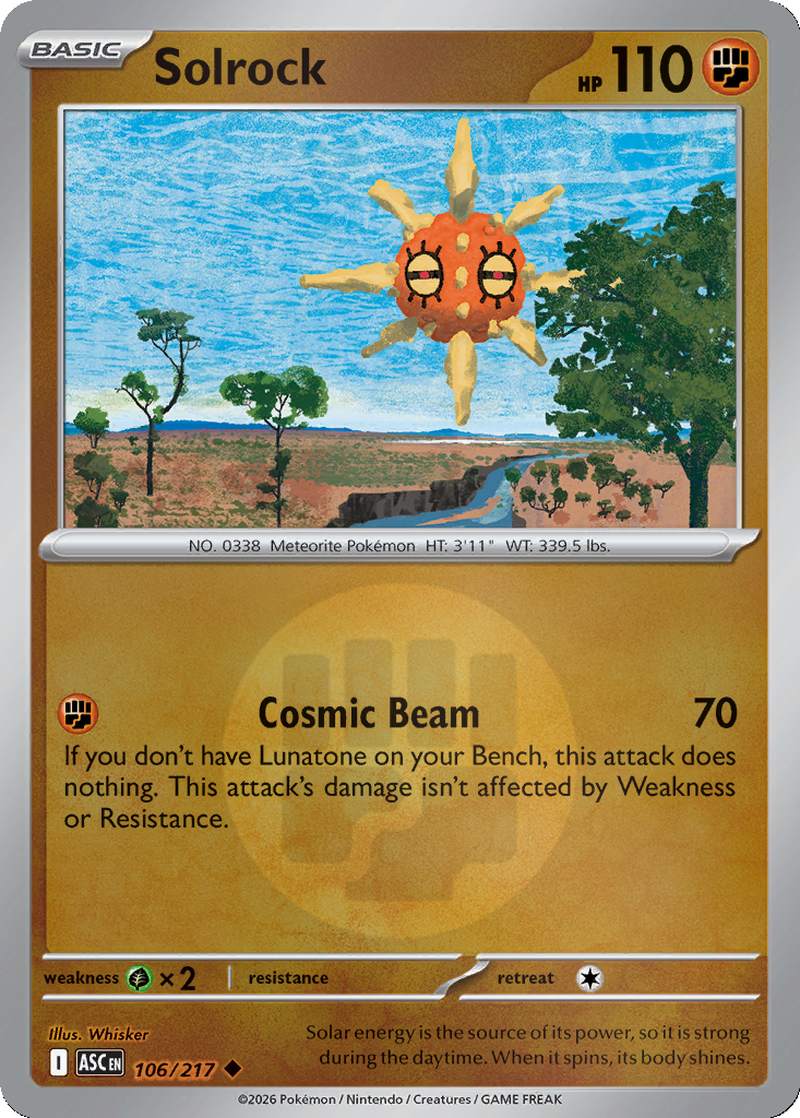 Solrock - 106/217 - Reverse Holo