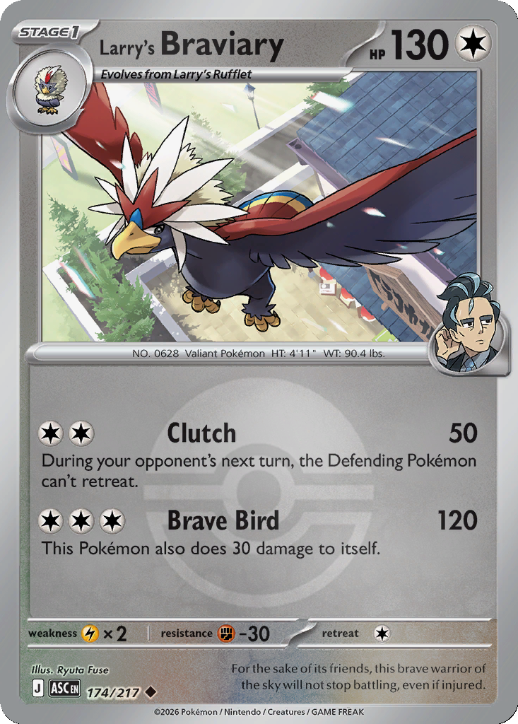 Larry's Braviary - 174/217 - Poké Ball Holo