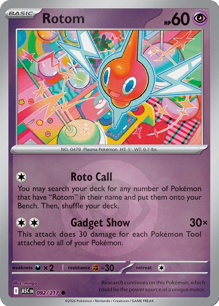 Rotom - 92/217 - Reverse Holo