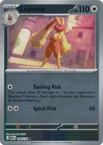 Lopunny - 108/132 - Reverse