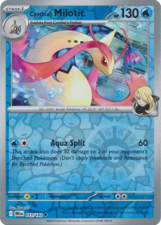 Cynthia's Milotic - 53/182 - Reverse