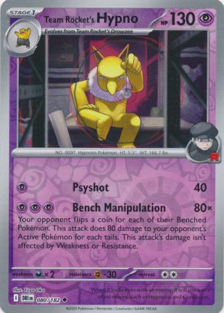Team Rocket's Hypno - 80/182 - Reverse