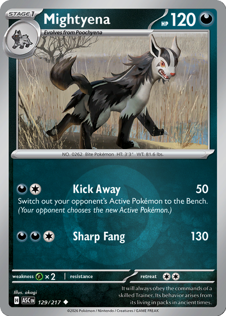 Mightyena - 129/217 - Reverse Holo
