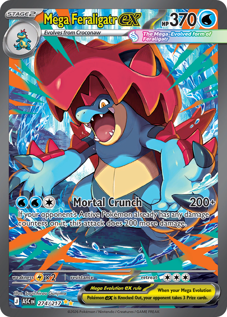 Mega Feraligatr ex - 274/217 - Holo