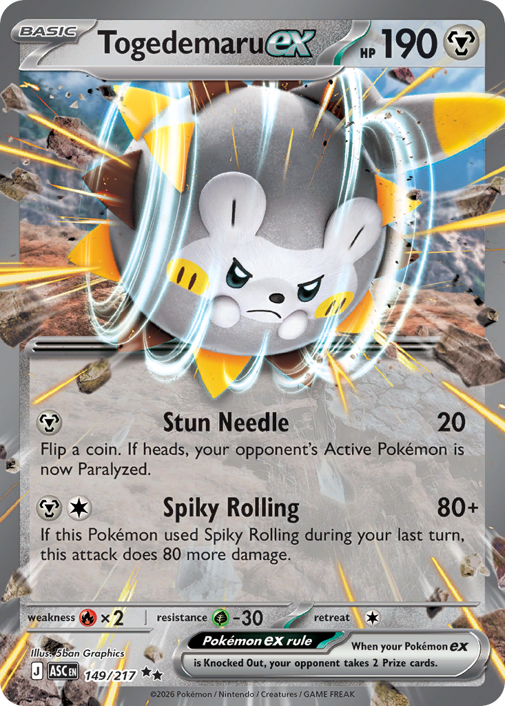 Togedemaru ex - 149/217 - Holo