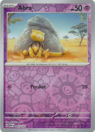 Abra - 63/165 - Reverse