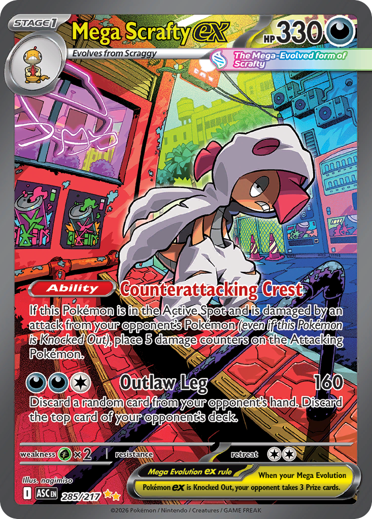 Mega Scrafty ex - 285/217 - Holo