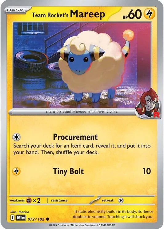 Team Rocket's Mareep - 72/182 - Normaal
