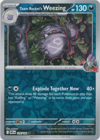 Team Rocket's Weezing - 126/182 - Reverse