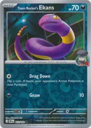 Team Rocket's Ekans - 112/182 - Reverse