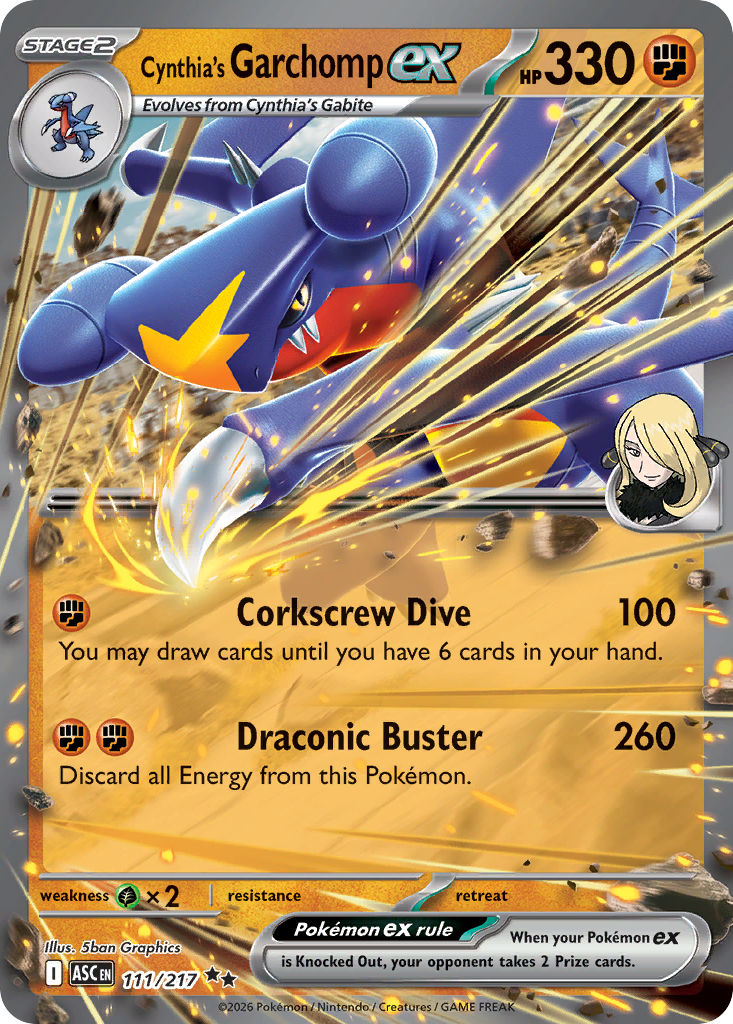 Cynthia's Garchomp ex - 111/217 - Holo