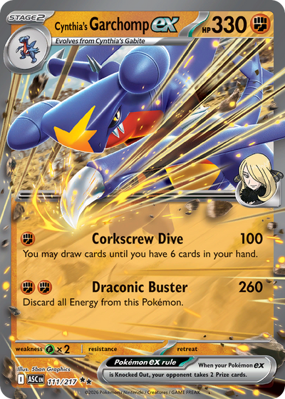 Cynthia's Garchomp ex - 111/217 - Holo