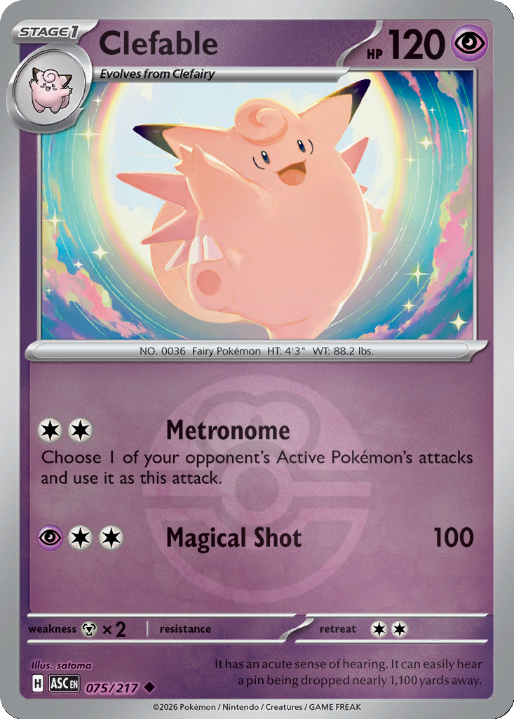 Clefable - 75/217 - Love Ball Holo