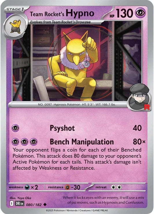 Team Rocket's Hypno - 80/182 - Normaal