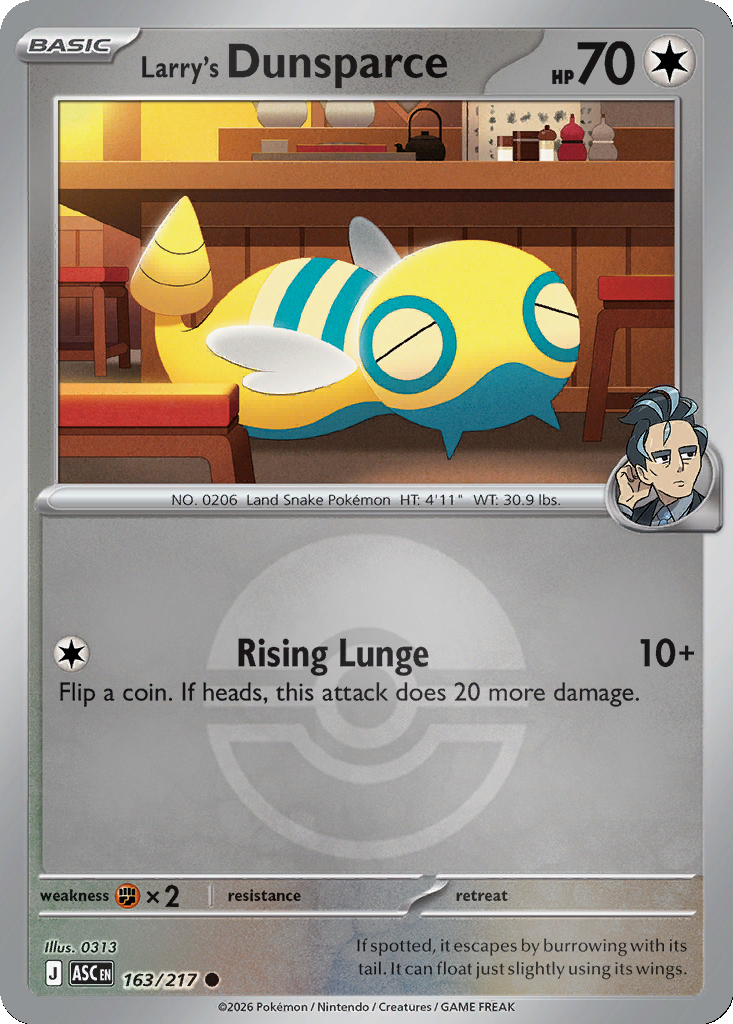 Larry's Dunsparce - 163/217 - Poké Ball Holo