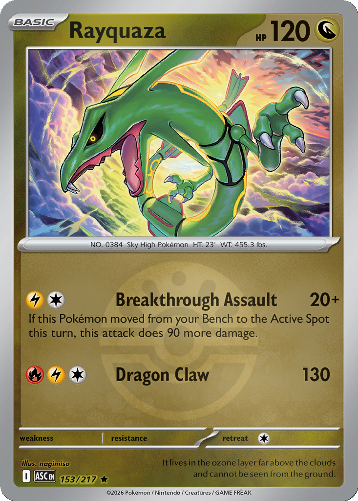 Rayquaza - 153/217 - Friend Ball Holo
