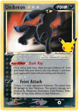 Umbreon Gold Star - 17/17