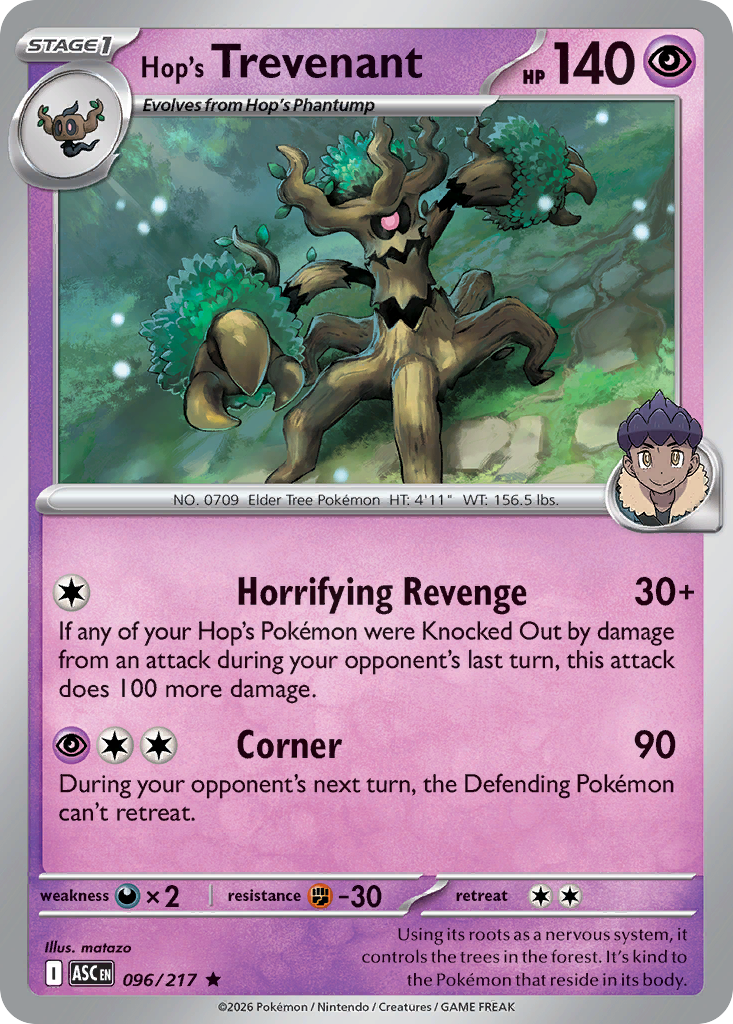 Hop's Trevenant - 96/217 - Holo