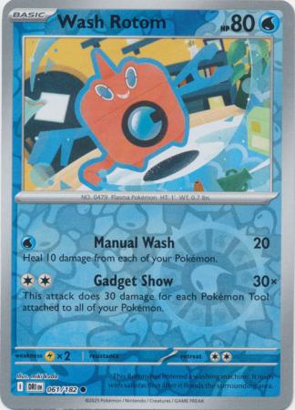 Wash Rotom - 61/182 - Reverse