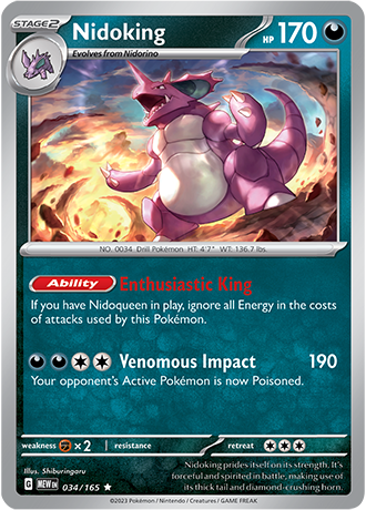 Nidoking - 34/165 - Holo