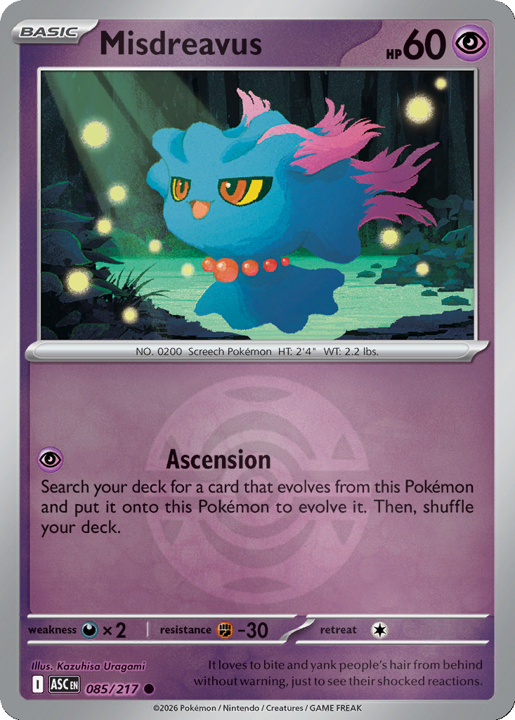 Misdreavus - 85/217 - Dusk Ball Holo