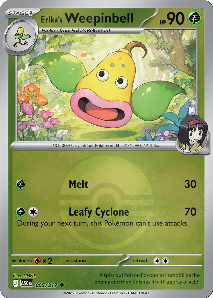 Erika's Weepinbell - 5/217 - Poké Ball Holo