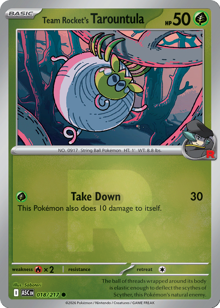 Team Rocket's Tarountula - 18/217 - Team Rocket Holo