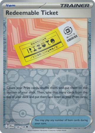 Redeemable Ticket - 156/159 - Reverse
