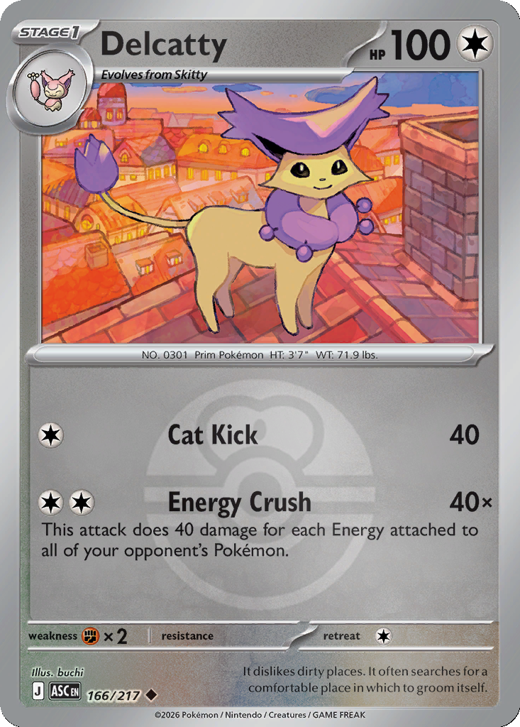 Delcatty - 166/217 - Love Ball Holo