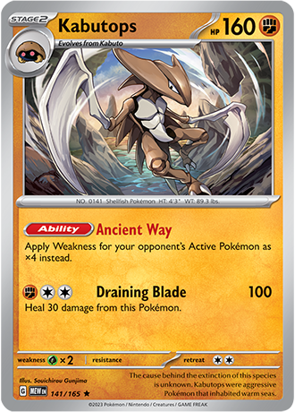 Kabutops - 141/165 - Holo