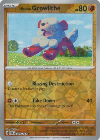 Hisui-Growlithe - 99/167 - Reverse