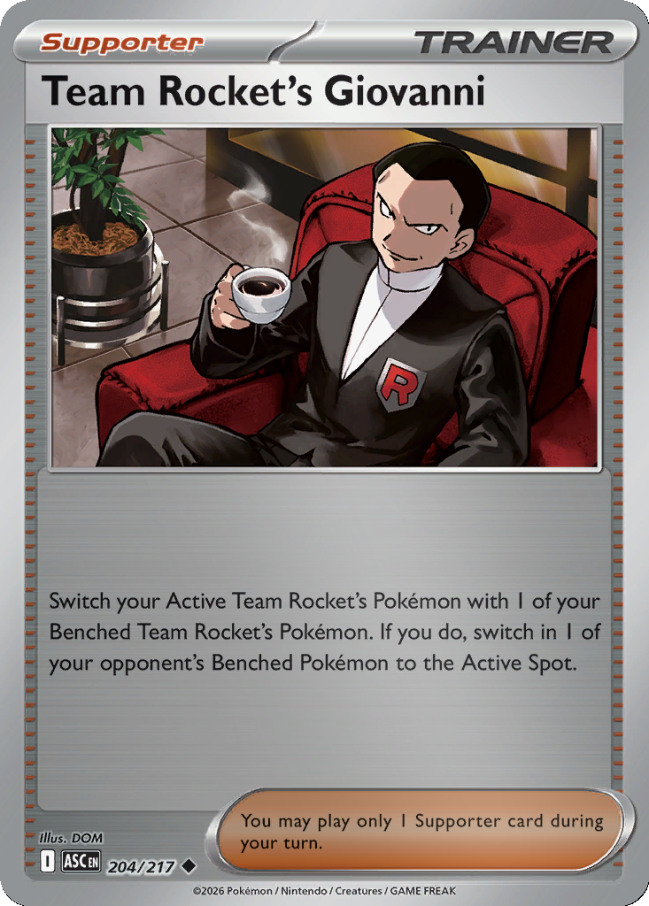 Team Rocket's Giovanni - 204/217 - Reverse Holo