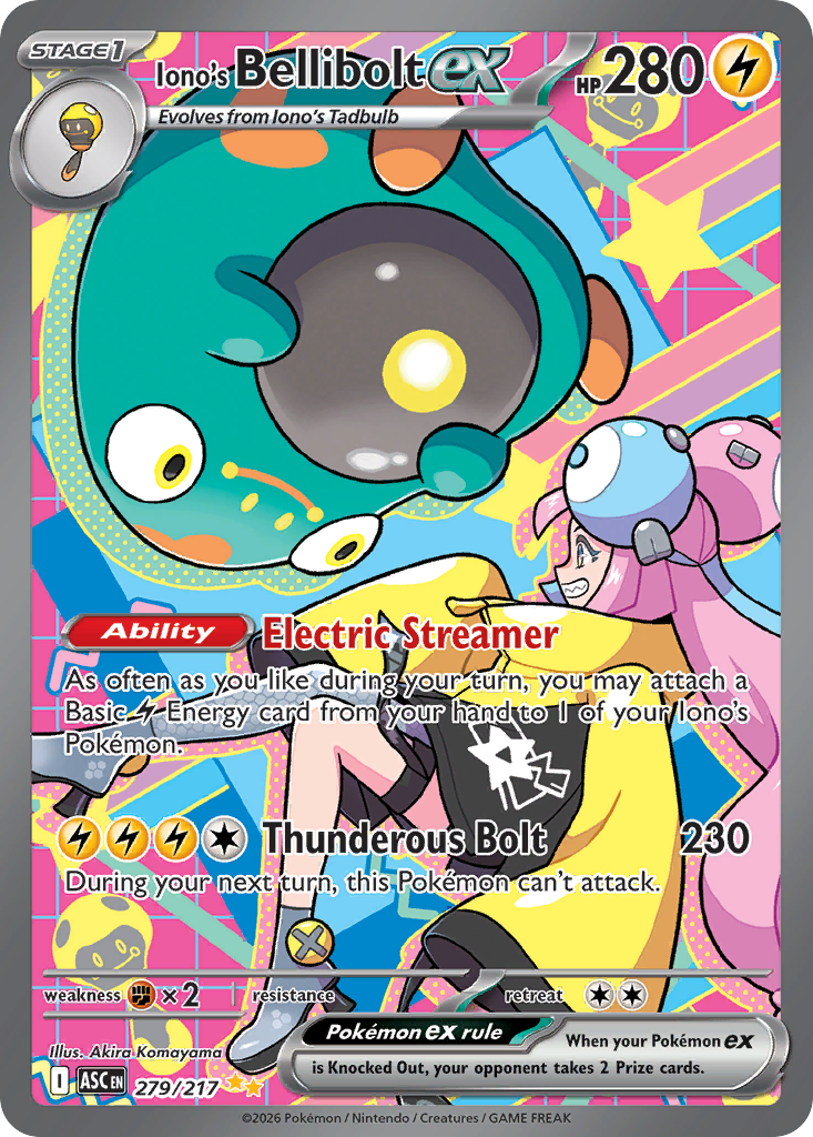 Iono's Bellibolt ex - 279/217 - Holo