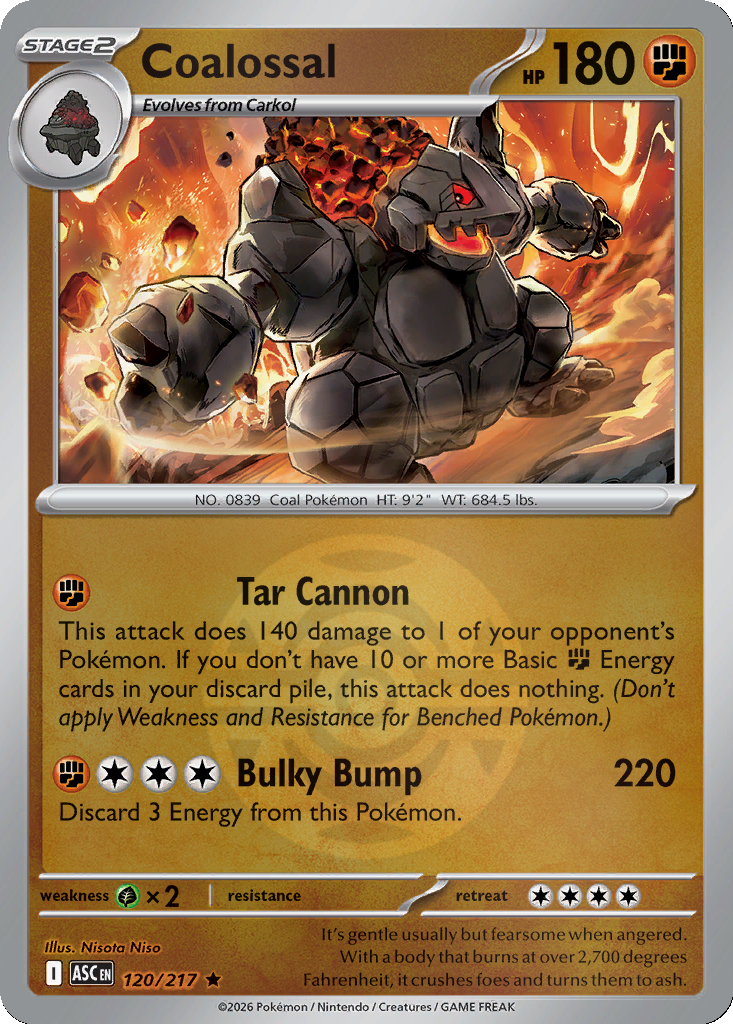 Coalossal - 120/217 - Dusk Ball Holo