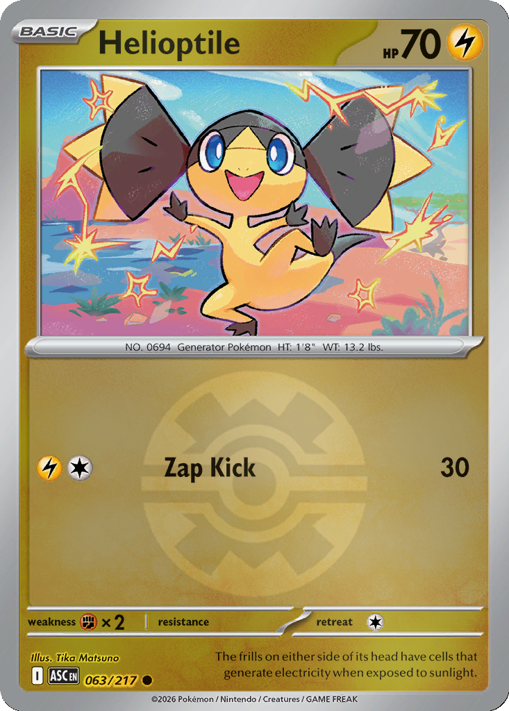 Helioptile - 63/217 - Quick Ball Holo