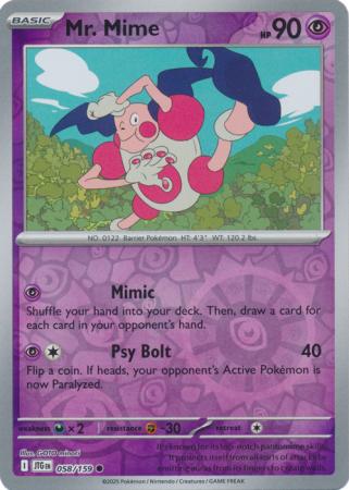 Mr. Mime - 58/159 - Reverse