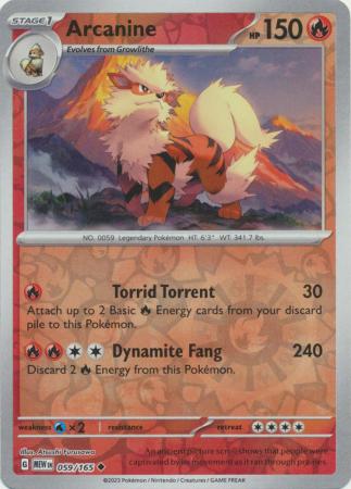 Arcanine - 59/165 - Reverse