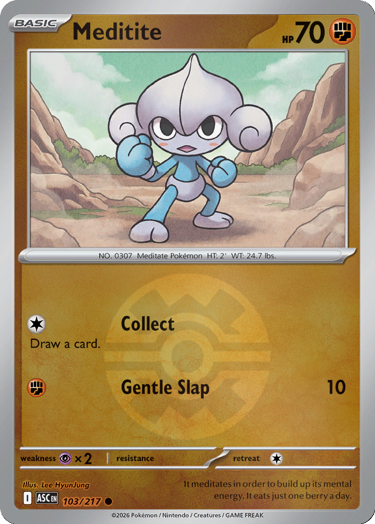 Meditite - 103/217 - Quick Ball Holo