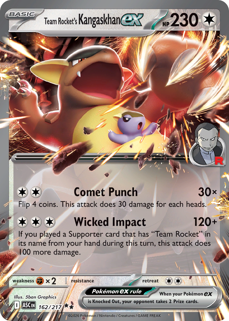Team Rocket's Kangaskhan ex - 162/217 - Holo