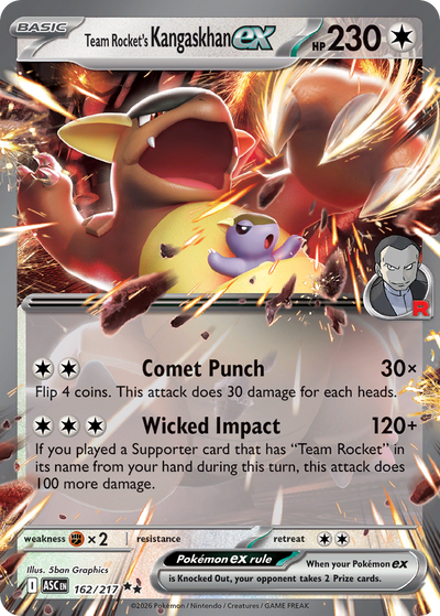Team Rocket's Kangaskhan ex - 162/217 - Holo