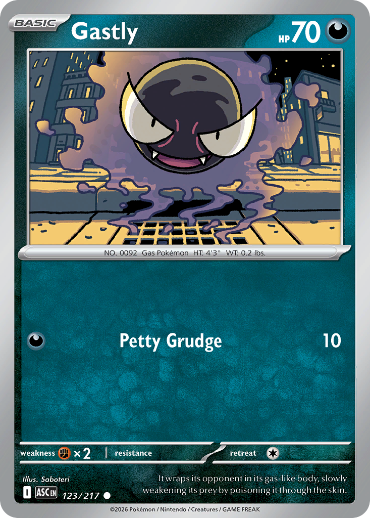 Gastly - 123/217 - Cosmos Holo