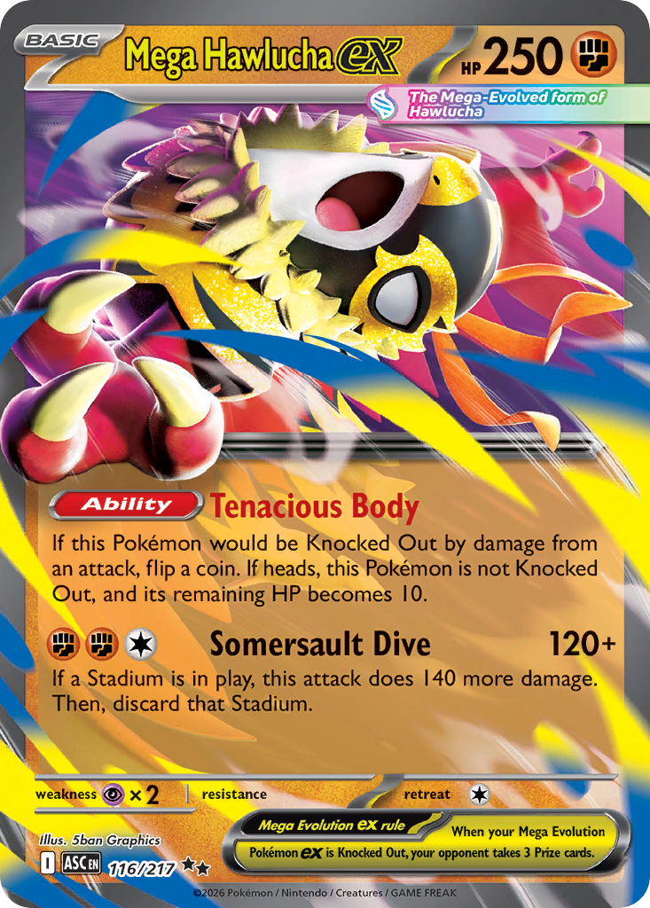 Mega Hawlucha ex - 116/217 - Jumbo